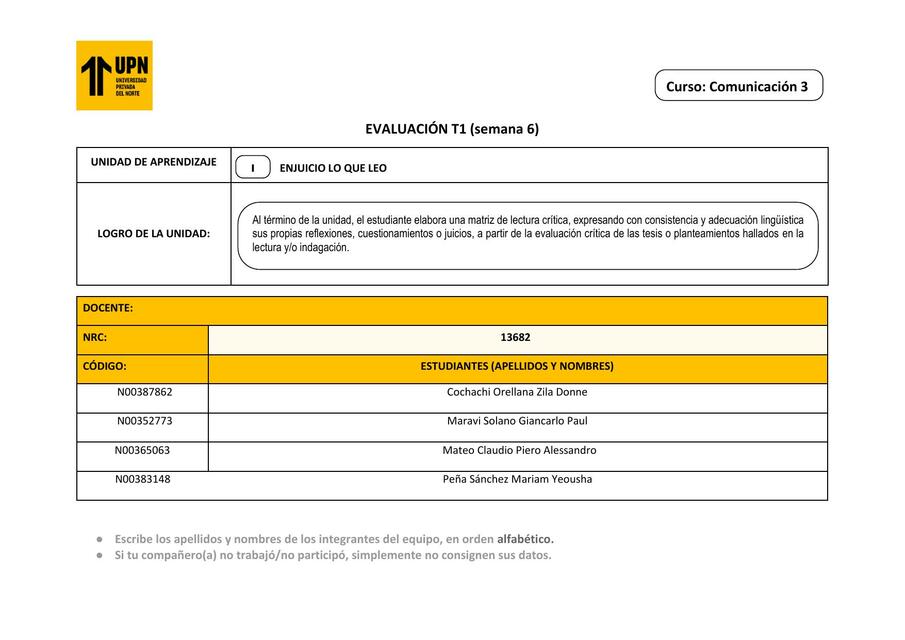 Grupo 8 Evaluación T1 Comu3