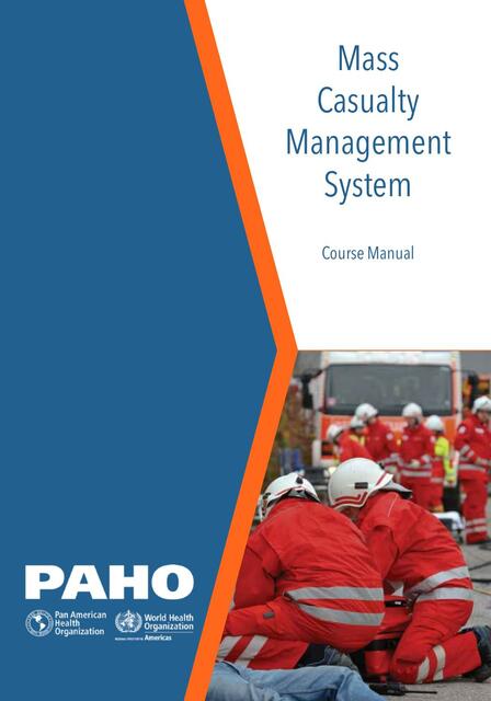 PAHO Mass Casualty Management Course Manual