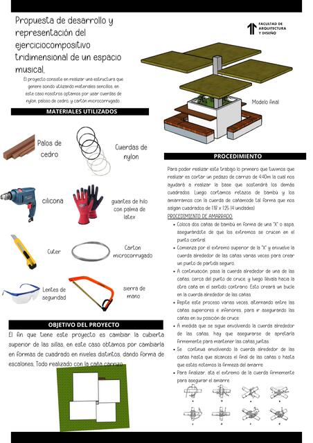 Propuesta de desarrollo y representación del ejerciciocompositivo tridimimensional de un espacio musical 