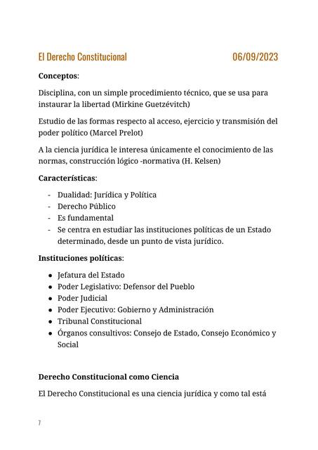 El Derecho Constitucional