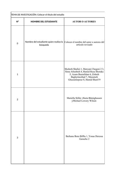 Matriz de selección de información uso de estrateg