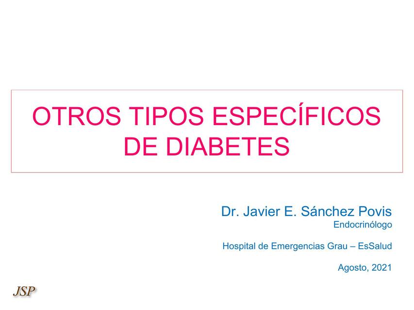 OTROS TIPOS DE DIABETES