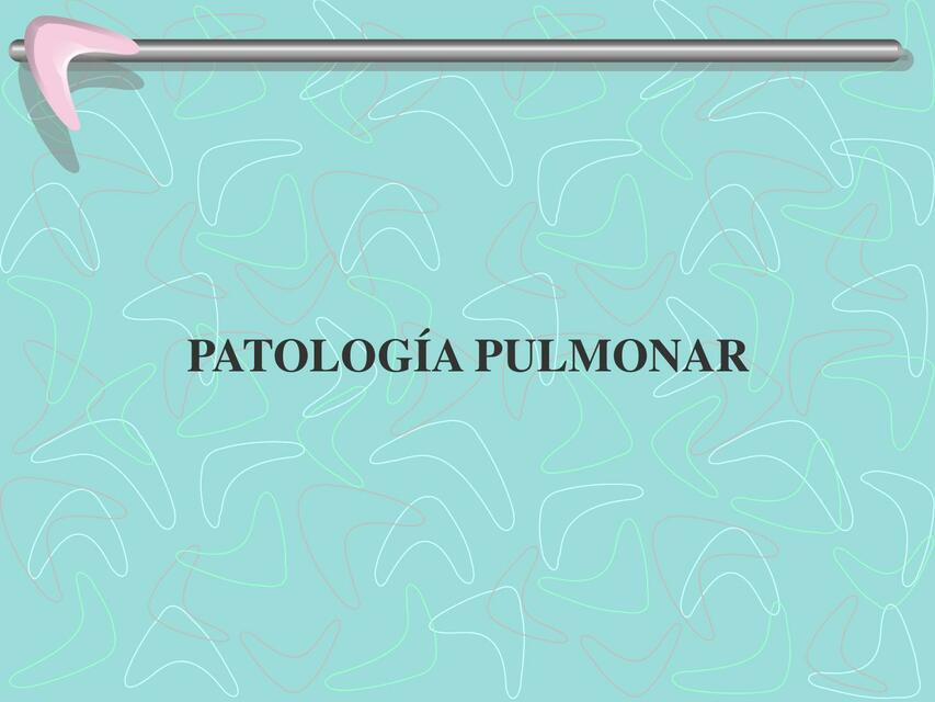 CLASE 14 PATOLOGIA PULMONAR I