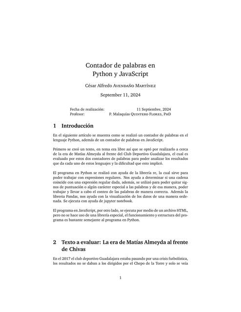 Contador de palabras en python y JavaScript