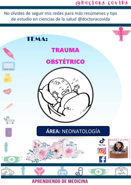 TRAUMA OBSTÉTRICO resumen