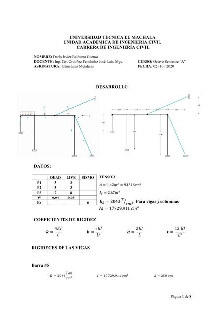 Metodo de rigidez directo