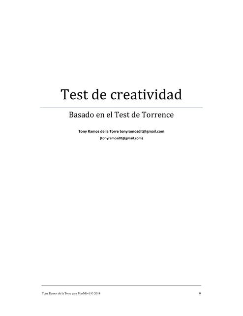 test de creatividad