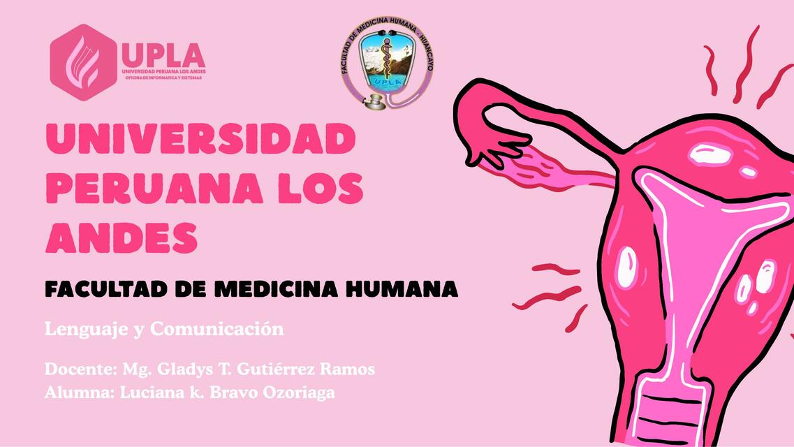 Presentación Virus Papiloma Humano Ilustrado Rosa