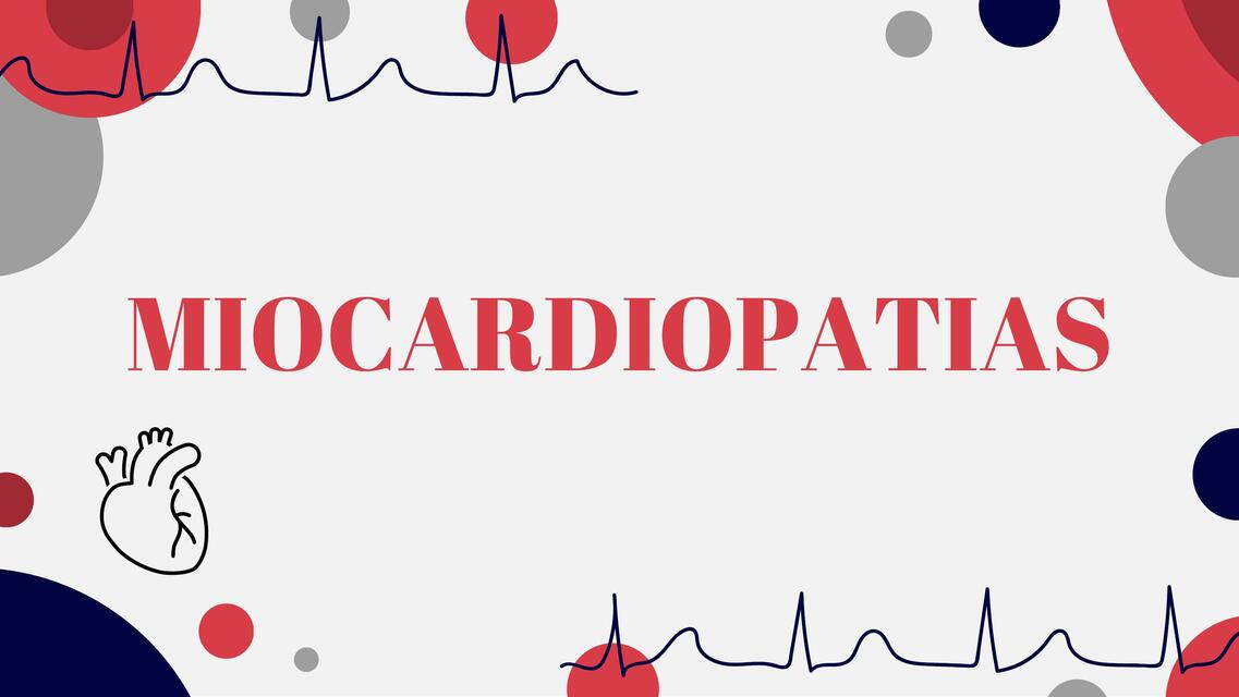 Miocardiopatias Cardiología