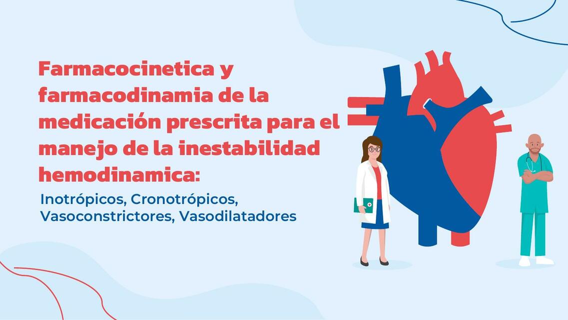 Farmacocinetica y farmacodinamia de la medicación PRESCRITA PARA EL MANEJO DE IN