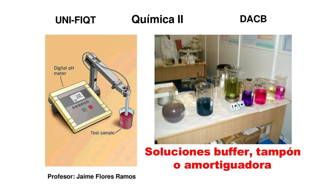 Soluciones buffer tampón o amortiguadora