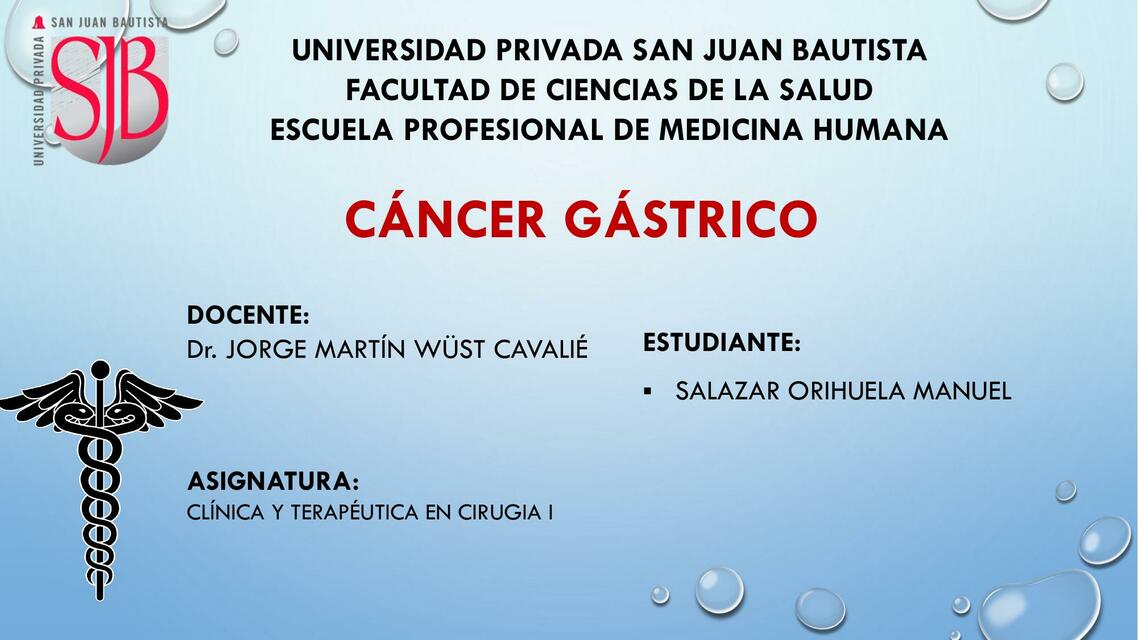 SEMINARIO DE CANCER GASTRICO