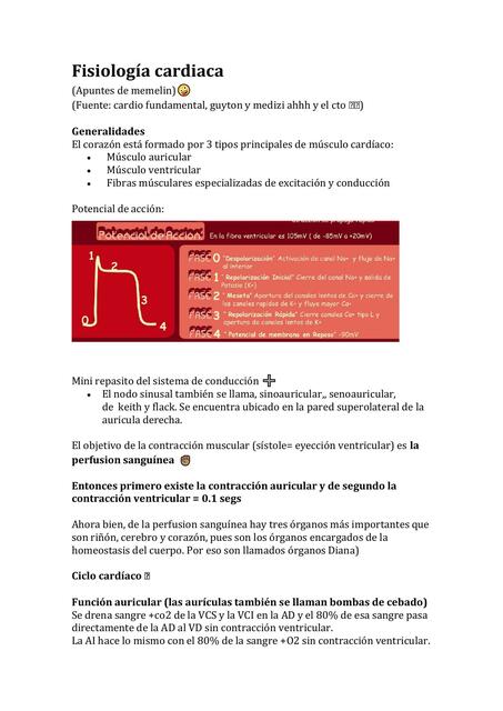 Fisiología cardíaca 