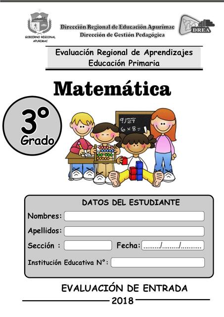 3 ERAI Matematica Tercer Grado primaria