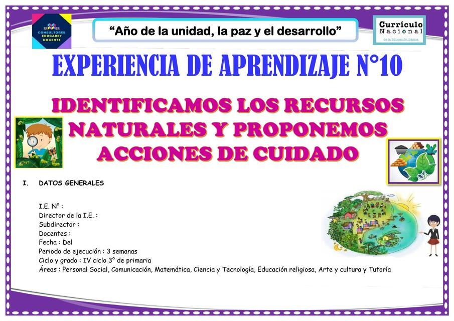 3RO EXPERIENCIA DE APRENDIZAJE 10