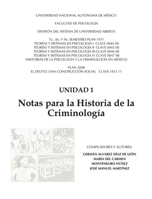 Notas para la historia de la criminología