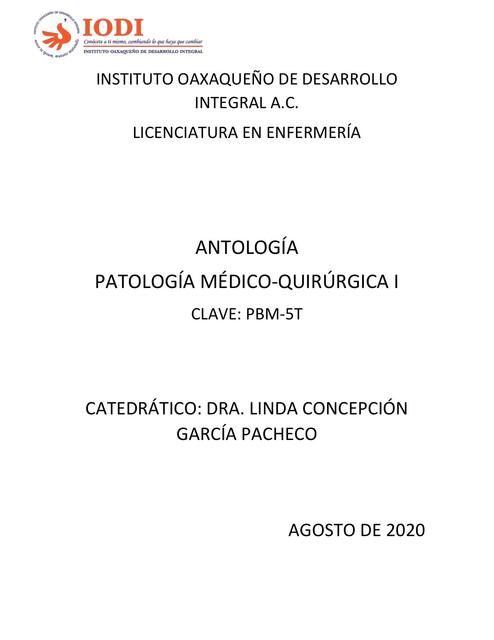 ANTOLOGIA PATOLOGIA I