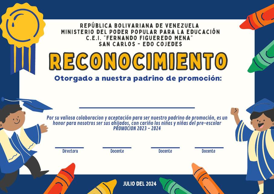 Certificado de graduación ilustrado moderno alegre