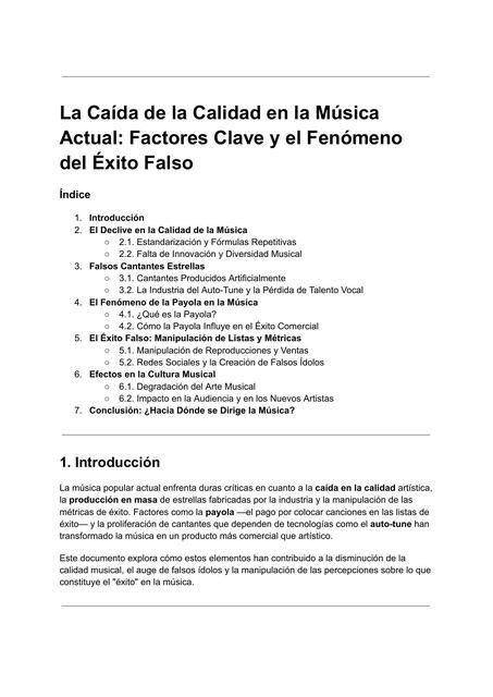 La "caída" de la industria musical