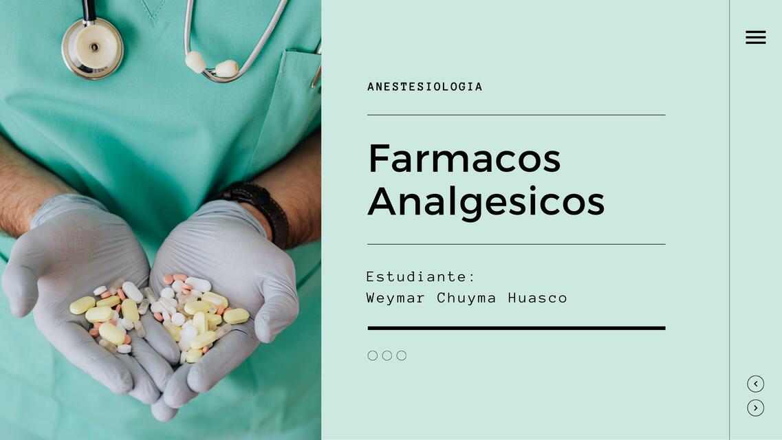 FARMACOS ANALGESICOS