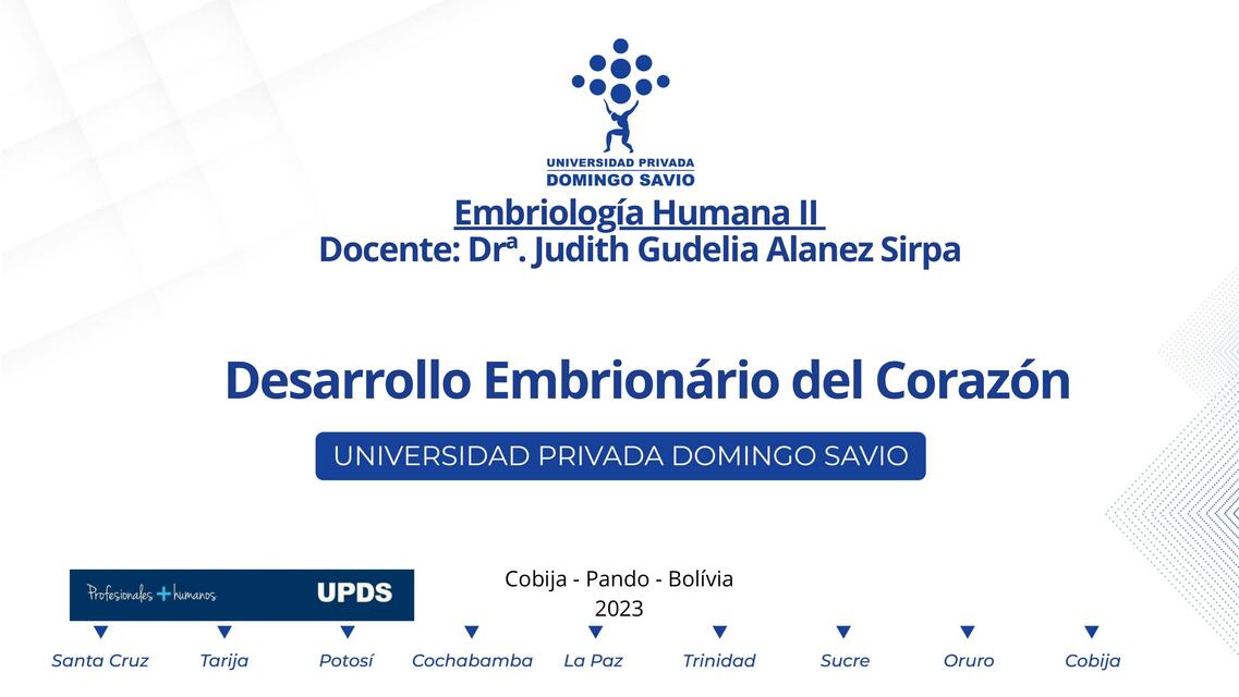 Desarrollo embrionario del Corazón Embriología II