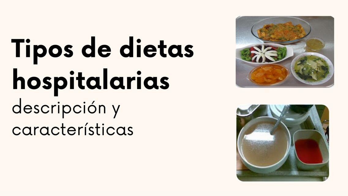 DIETAS HOSPITALARIAS