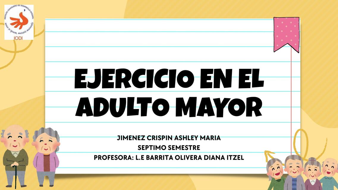 EJERCICIO EN EL ADULTO MAYOR