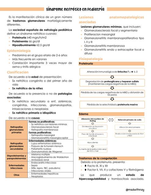 SÍNDROME NEFRÓTICO EN PEDIATRÍA