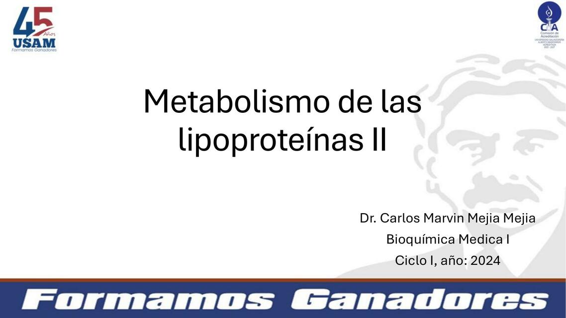 Metabolismo de las lipoproteínas II