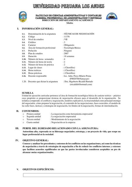 07 TÉCNICAS DE NEGOCIACIÓN