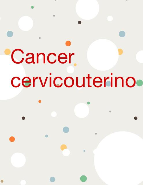 Cancer Cervicouterino