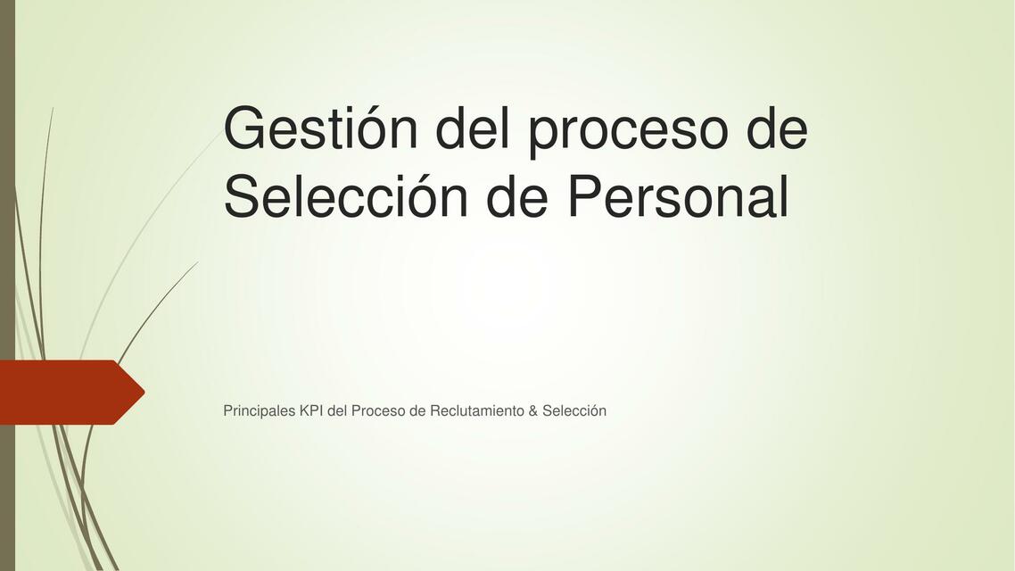 Gestión del proceso de Selección de Personal 4