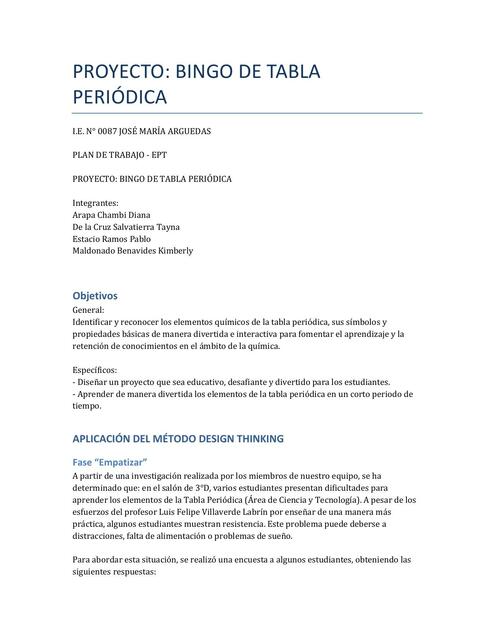 PROYECTO BINGO TABLA PERIODICA REVISADO