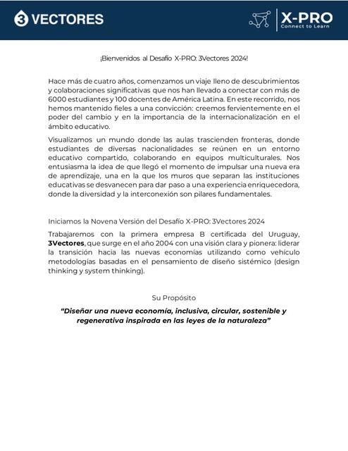 Caso Desafio X PRO 3Vectores