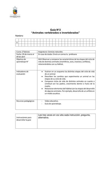 CIENCIAS 2basicos 29 de marzo 09 de abbril