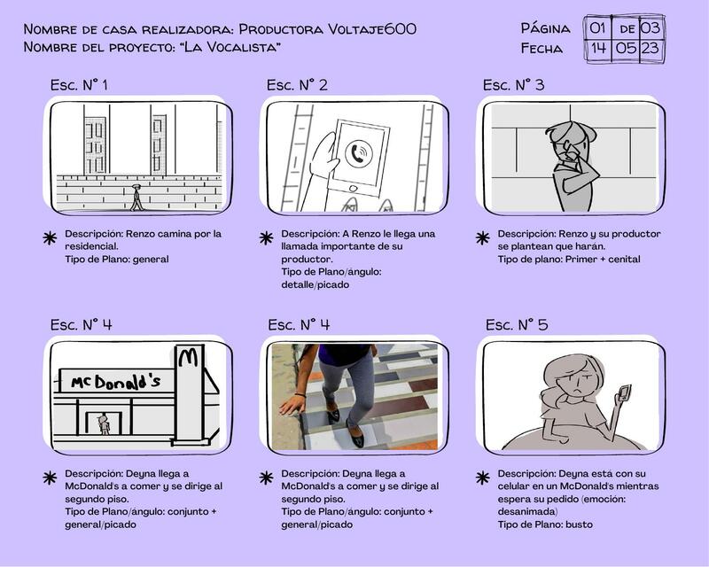 Salmon and White Six Panel Storyboard