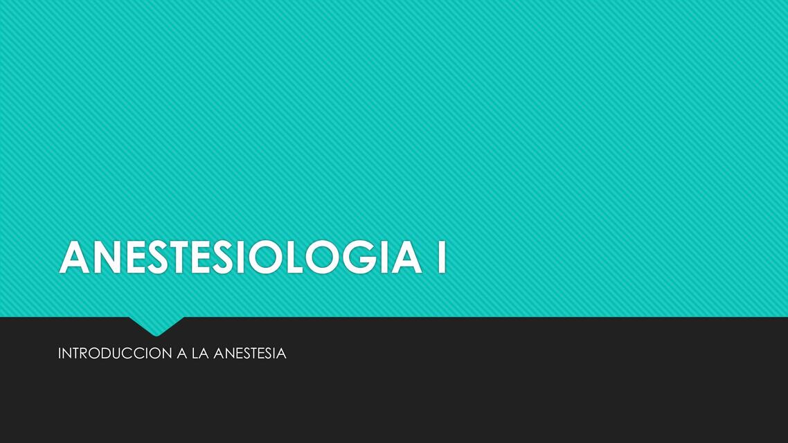 ANESTESIOLOGIA