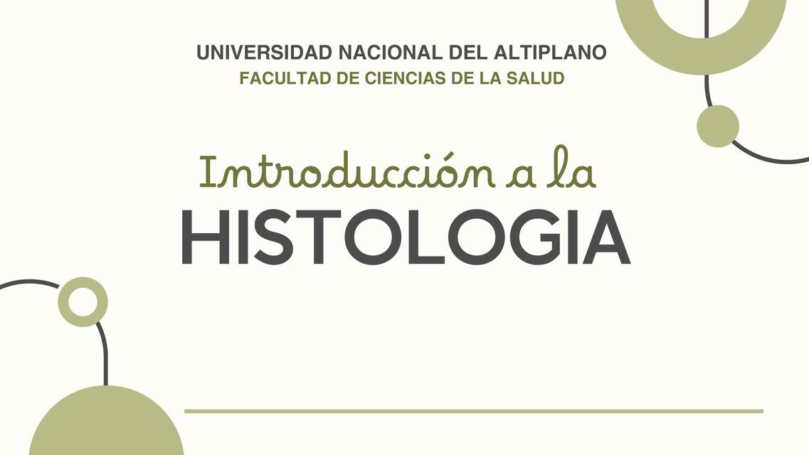 Introducción a la Histología