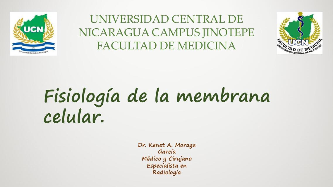 Fisiología De La Membrana Celular 1 Nicole Udocz