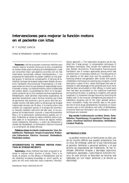 intervenciones para mejorar la funcion motora en e