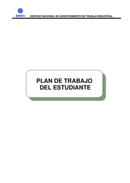 Plan de trabajo del estudiante 