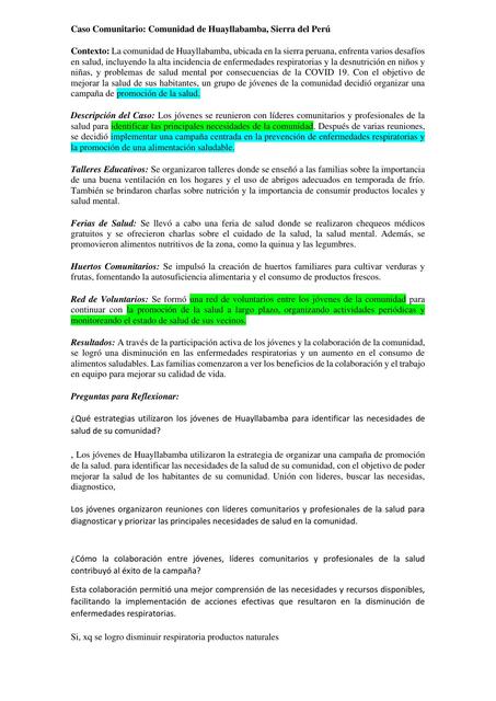 Caso Comunitario semana 04 ITAS