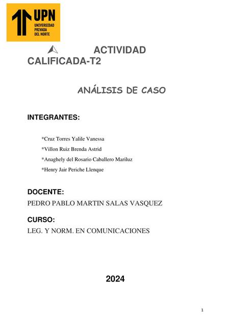 T2 Legislación y normativa en comunicaciones