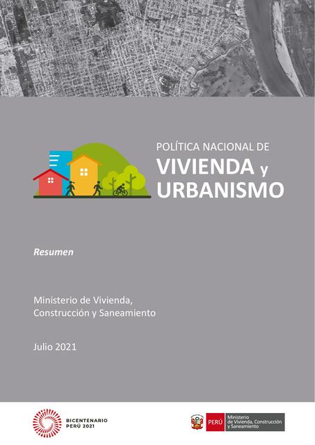 politica de vivienda y entorno urbano