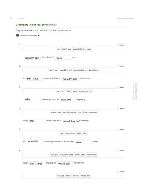 Grammar The unreal conditional 1 TN 2 | Y:S | uDocz