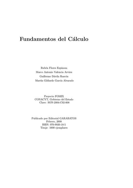 Fundamentos de Cálculo