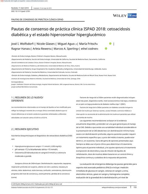 Ceatoacidosis Diabética y el Estado Hiperosmolar H