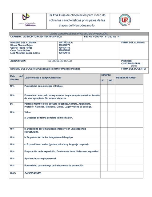 Desarrollo Psicomotriz en el primer trimestre