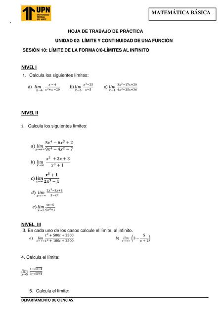 S10 HT Límites indeterminados e infinitos Práctica