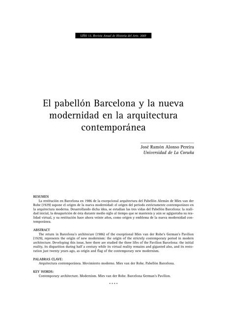 Dialnet ElPabellonBarcelonaYLaNuevaModernidadEnLaA